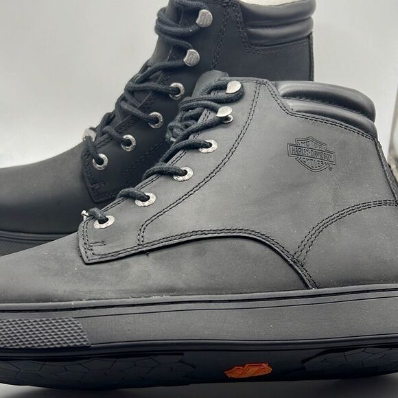 Harley Davidson Watkins Black Leather Motorcycle riding Boot D93758 NWB Men 11.5 main image 12